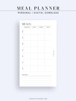 N121-4 | Meal Prep Plan Template, Groceries Shopping List