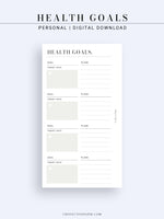 N121-2 | Health Goals Setting Planner, Wellness Journal