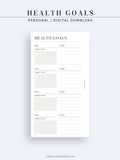 N121-2 | Health Goals Setting Planner, Wellness Journal