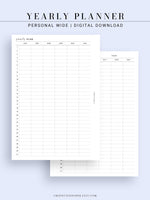 Y101 | 31 Days Yearly Planner Printable