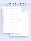 Y101 | 31 Days Yearly Planner Printable