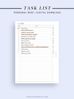 D103 | Daily Task List Printable, To-do List Organizer, Checklist Template