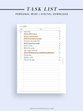 D103 | Daily Task List Printable, To-do List Organizer, Checklist Template