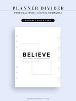 DA102 | Printable Quotes Dashboard & Planner Divider
