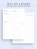 D109 | Daily Schedule Planner & Journal Printable Template, DO2P