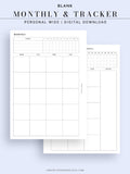 M106_B | Monthly Planner with 31 Days Habit Tracker Printable Inserts