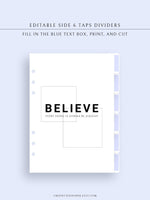 DA102 | Printable Quotes Dashboard & Planner Divider