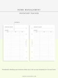 N115 | Home Management & House Maintenance Log