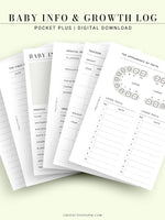 N112 | Baby Info & Growth Log & Vaccination Records Template