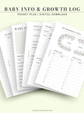 N112 | Baby Info & Growth Log & Vaccination Records Template