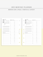 M113_V_2023 | 2023 Monthly Planner Printable (MO1P_Vertical)