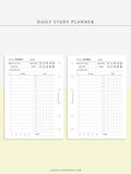 D108 | Daily Study Planner Inserts Printable Template