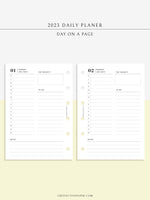 D111_C_2023 | 2023 Dated Daily Planner, Lined Layout, Day on a Page