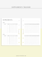 N121-6 | Vitamins & Supplements Tracker, Medication Log Template