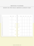 M120 | Basic Monthly Planner, MO2P