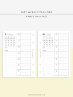 W108_01G_WO1P_2023 | 2023 Dated Weekly Planner Inserts Printable Template