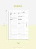 D102 | Daily Planner Inserts Printable Template, Minimal Grid Layout