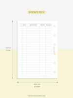 T126 | Expense Tracker in Budget, Spending Log Template