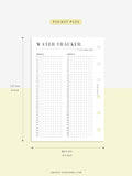 N121-5 | Water Tracker, Monthly Hydration Intake Template