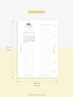 M118_2023 | 2023 Half-Page Calendar, Monthly Task list, Important Events Tracker