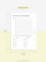 T123 | 52-week Finance Tracker, Yearly Graph Tracking