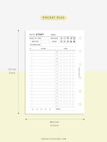 D108 | Daily Study Planner Inserts Printable Template