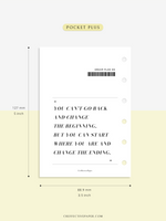 DA114 | Printable Courage Quotes Dashboard Template, Set of 5