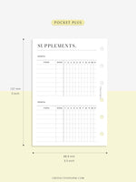 N121-6 | Vitamins & Supplements Tracker, Medication Log Template