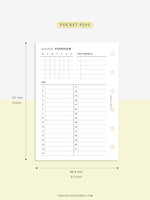 M108 | Monthly Overview, Month on a Page Printable Planner Inserts