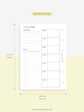 W108 | Week on a Page, Weekly Planner Printable Inserts Template