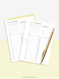 M108 | Monthly Overview, Month on a Page Printable Planner Inserts