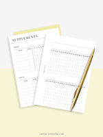 N121-6 | Vitamins & Supplements Tracker, Medication Log Template