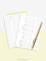 W102_H_2 | Horizontal Weekly Planner Printable