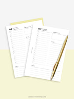 D111_C_2023 | 2023 Dated Daily Planner, Lined Layout, Day on a Page
