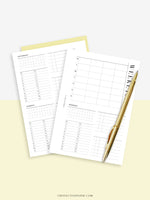 W117 | WO4P, Weekly 24-hour Schedule, To-do List Planner Template