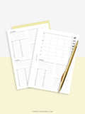W117 | WO4P, Weekly 24-hour Schedule, To-do List Planner Template