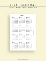 Y104_2023 | 2023 Calendar Planner Inserts Printable