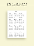 Y104_2023 | 2023 Calendar Planner Inserts Printable
