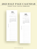 M118_2023 | 2023 Half-Page Calendar, Monthly Task list, Important Events Tracker