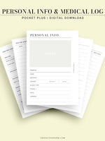 N113 | Personal Information & Medical Log Template