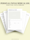 N113 | Personal Information & Medical Log Template