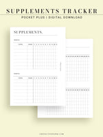 N121-6 | Vitamins & Supplements Tracker, Medication Log Template