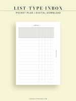 N116 | List-Type Inbox for Task, To-do, Project and Checklist