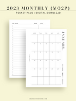 M114_2023 | 2023 Monthly Planner Printable Template (MO2P)