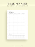 N121-4 | Meal Prep Plan Template, Groceries Shopping List