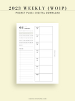 W108_01GX_WO1P_2023 | 2023 Dated Weekly Planner Inserts Printable Template