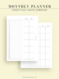 M120 | Basic Monthly Planner, MO2P