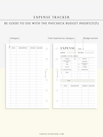 T126 | Expense Tracker in Budget, Spending Log Template