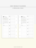 W108_01G_WO1P_2023 | 2023 Dated Weekly Planner Inserts Printable Template