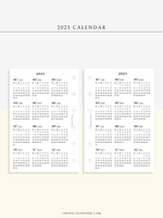 Y104_2023 | 2023 Calendar Planner Inserts Printable
